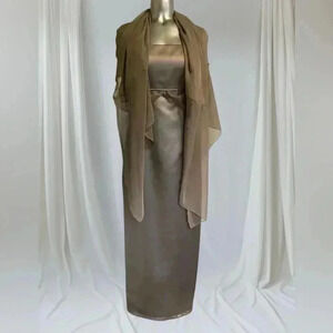 ✅Women’s  Formal Satin/Chiffon Fully Lined Long Dress